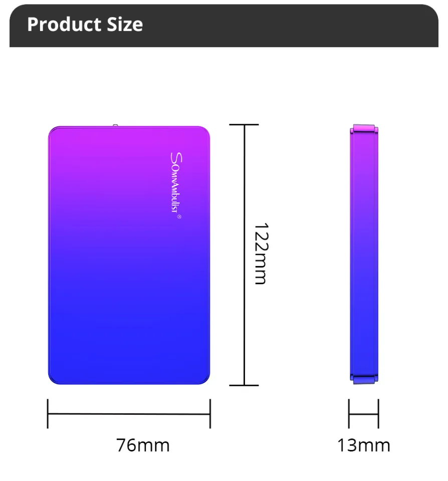  Somnambulist 1TB Portable External Hard Drive USB3.0