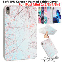 Casing Tablet เคสสำหรับ iPad Mini 1 2 3 4 5 6 iPad Mini 6 2021 8.3นิ้ว iPad Mini 1 2 3มินิ4 5 7.9นิ้วการ์ตูน TPU นุ่มผ้าหุ้มหลังทาสี