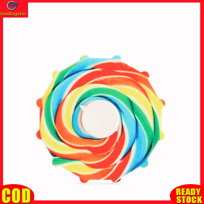 LeadingStar toy new Rainbow-colored Fingertip Spinning Top Decompression Toy Gift For Children
