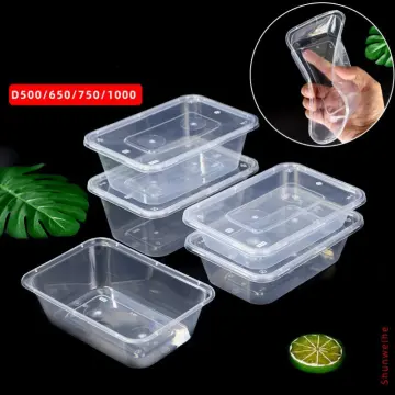 10pcs Clear ROUND Disposable Plasric Food Container, PPP Microwavable Food  Lunch Box