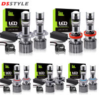 DSstyles หลอดไฟไฟหน้ารถมอเตอร์ไซค์แบบ Led L40สว่างขึ้น300% 6000K ซูเปอร์ไบรท์12V 33W 8000LM ไฟหน้ารถมอเตอร์ไซค์แบบ LED S ชุดแปลงหน่วยวัดแพ็ค2ชิ้น