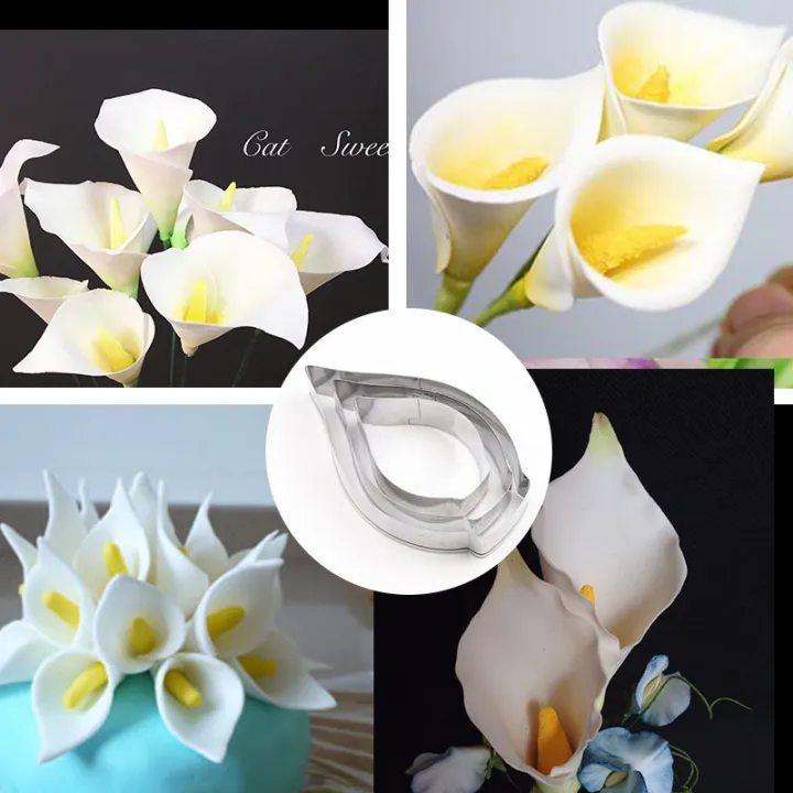 Stainless Steel Calla Lily Cutting Die British Sugar Flower Petal Mold Cutter Polymorph Ceramica