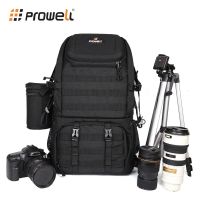 ○✣☇ PROWELL Professional Camera Bag Large Capacity Backpack Lens Bag Multifunctional Combination Outdoor Travel Digital Photography