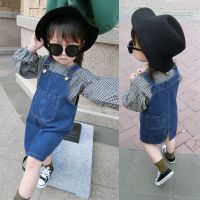 IENENS Summer 2022 Girl Denim Dress Sundress Teen Girls Casual Loose Overalls Female Adjustable Strap Jean Mimi Dresses Clothes  by Hs2023