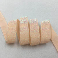 5Yards 58 Inchies Frosted Glitter Elastic Metallic Ribbon Band For DIY Hair Tie Headwear Apparel Trim Sewing Accessories