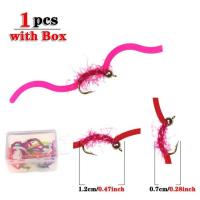 Maggot Fly Fishing Wet Trout Flies Worm Bait For Trout Carp Perch Fishing Fly Insect Lures