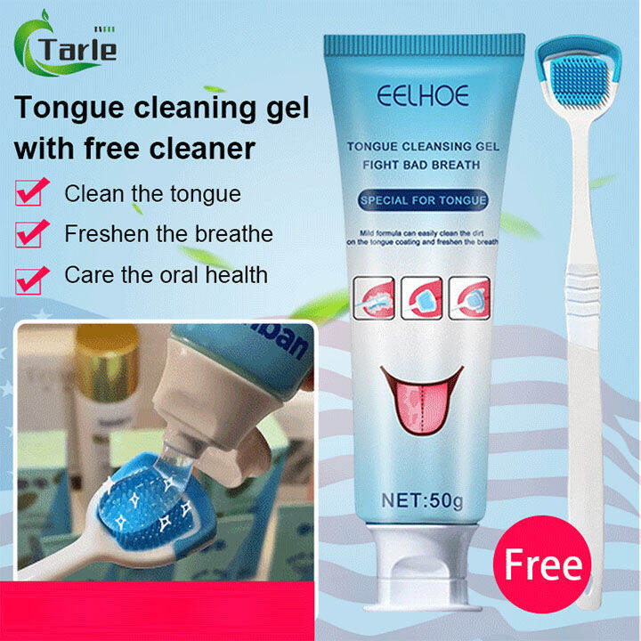 titony Tongue Cleaning Gel With Silicone Tongue Scraper Cleaning Kit
