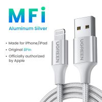 Ugreast Mfi Usb เป็นสายเคเบิลหลอดไฟได้อย่างรวดเร็วสำหรับ Ipad สำหรับ Iphone 14 13 12ชาร์จ Pro Iphone 2.4a Max โทรศัพท์