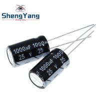 TZT 50PCS Electrolytic capacitors 25V1000UF 1000UF/25V 10 * 17MM