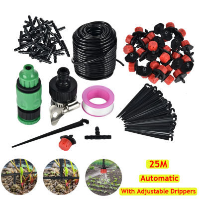 Automatic Micro Drip Irrigation System Kits 25 m Hose Garden Drippers Set With Water Timer Drip Irrigation System