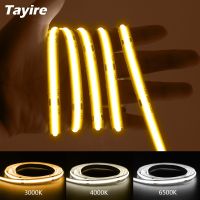 CRI 90 High Brightness 8mm Cuttable Flexible COB LED Strip DC12V 24V Warm Nature Cool White Linear Light Bar Tape for Home Decor LED Strip Lighting