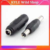 KYLE Wild Shop 1pair 5.5mm*2.1mm Male To Male DC Power Plug Jack and Female To Female Socket Connector For CCTV Camcer Panel Mounting Adaptor