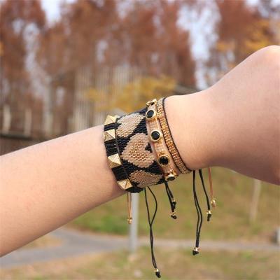 ZHONGVI Mexican Heart Bracelet For Girls Miyuki Bracelets Jewelry Handmade Loom Steel Jewellery Rivet Pulseras For Women Gift