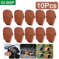 10 Pcs Golf Iron Club Head Cover Rod Head Protective Case PU Leather Wedges Covers Golf Sporting Accessories Putter Protector Towels