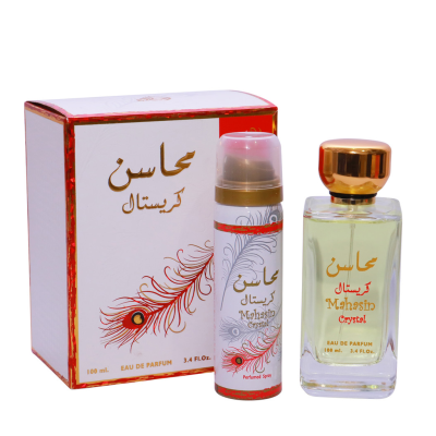 Ard Al Zaafaran น้ำหอมอาหรับ นํ้าหอมยั่วเพศ Perfumes Mahasin Crystal Eau de Parfum 100ml by Al Rehab น้ำหอม Spray น้ำหอมดูไบ