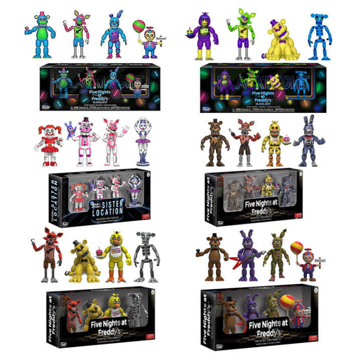 4pcsSet FNAF Action Figure Bonnie Foxy Figurine PVC Game Role ...