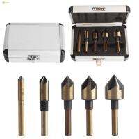 HALO ชุดเครื่องมือ Tri-Flat 1/4 "-3/4" Set Mata Bor ดอกเคาเตอร์อุตสาหกรรม5ชิ้น