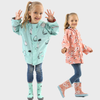 Raincoat Kids Cartoon Unicorn Waterproof Rain Coat Polyester Boys Clothes Outdoor Children Baby Girls Jacket Coat Rainsut