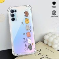 เคสใสน้องแมว เคสแก๊งแมว รุ่น OPPO Reno/A/F  ออปโป้ แก๊งแมวเหมียว เคสมือถือ