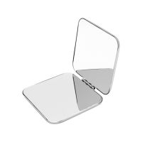 New Luxury Makeup Mirrors Portable Square Folded Compact Mirrors Gold Silver Pocket Mirror Cosmetic Mirror Personalized Gifts Mirrors