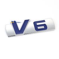 3D รถ V6โลโก้สติ๊กเกอร์สัญลักษณ์อัตโนมัติตรารูปลอกสำหรับ V6