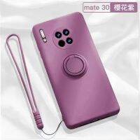 Huawei Mate50Pro P30 P60 P50 P40Pro ซิลิโคนนิ่มเคสป้องกันกล้องกันกระแทก Nova7SE/Nova10ป้องกันรอยขีดข่วนผิวด้านกันลื่นพร้อมเชือกและที่ยึดด้านหลังเป็น Nova5T