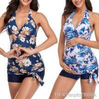 ►❦❁ Conjunto de biquíni duas peças estampado para mulheres maiô push-up halter acolchoado moda praia feminina swimwear split plus size