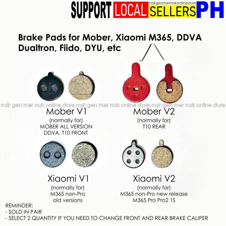 Mober S10 Brake Pads Xiaomi M365 Brake Pads T10 X10 X8 X6 Xtract