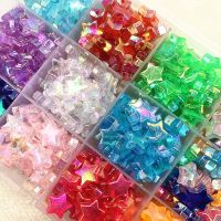 50pcs 11mm Transparent Color Five-pointed Star Acrylic Beads Loose Spacer Beads for Jewelry Making DIY Bracelet Accessories Beads