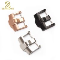 ∏❏ Stainless steel watchband buckle 316L solid metal pin clasp 20 22 24mm Watch button black for leather or rubber bracelet buckle