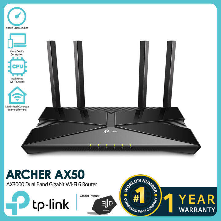 TP LINK ARCHER AX50 ROUTER AX3000 DUAL BAND WIRELESS | Malaysia