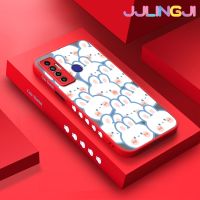 Jlingji เคสสำหรับ Tecno Camon 17P Spark 8 Pro Spark 8 P เคสแบบเต็มหน้าจอน่ารักกระต่ายมีน้ำค้างแข็งโปร่งใสขอบสี่เหลี่ยมด้านแข็งรูปแบบกล้องปลอกซิลิโคนเคสนิ่มป้องกันการกระแทก