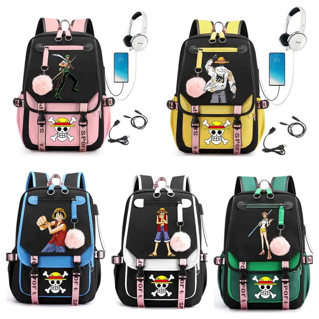 Anime One Piece Backpack School Bag Women Men Large Capacity Backpack  Computer Bag Cartoon Backpack Student Gift 【JUNE】 | Lazada.vn