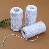 100m/roll 2mm White Cotton Cord Rope Twisted String Twine Cords Rope for Home Decor Handmade Festival Christmas DIY Gift Wrap General Craft