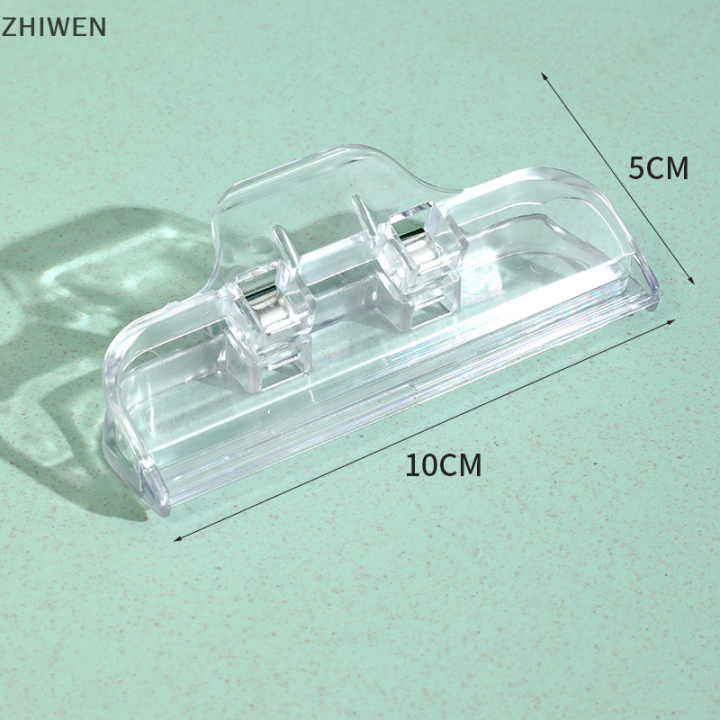 zhiwen-1ชิ้นแบบพกพาขนาดใหญ่จัดเก็บอาหารขนมขบเคี้ยวถุงปิดผนึกคลิปหนีบซีลเครื่องมือพลาสติก