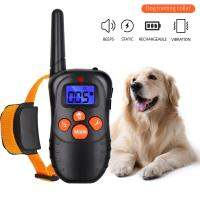 ZZOOI 300M Pet Dog Anti Bark Training Collar 998D-1 Shock Control With LCD Display Rechargeable 100 Levels Dog Electronic Equipment