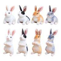 Cute Bunny Plush Sitting And Standing Simulation Cute Rabbit Toys Easter Bunny Toy Cuddly Plush Bunny-Huggable Animal Toy For Decoration gifts