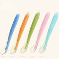 Baby Silicone Spoon Training Spoon Baby Feeding Soft Head Spoon Silicone Spoon Cutlery Childrens Cutlery for Kids Bowl Fork Spoon Sets