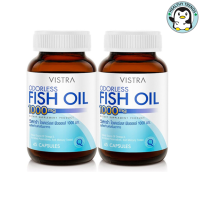 [แพ็คคู่] VISTRA Odorless Fish Oil 1000mg 45 แคปซูล. วิสทร้า โอเดอร์เลส ฟิชออยด์ [HHTT]