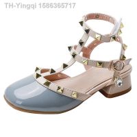 【hot】✹™  Roman Shoes 2022 Sandals New Fashion Children Baby Kids Rivet Mouth Small leather shoes