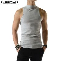 hot【DT】 Men Color Turtleneck Sleeveless Knitted Vests Streetwear 2023 Fashion Leisure Clothing