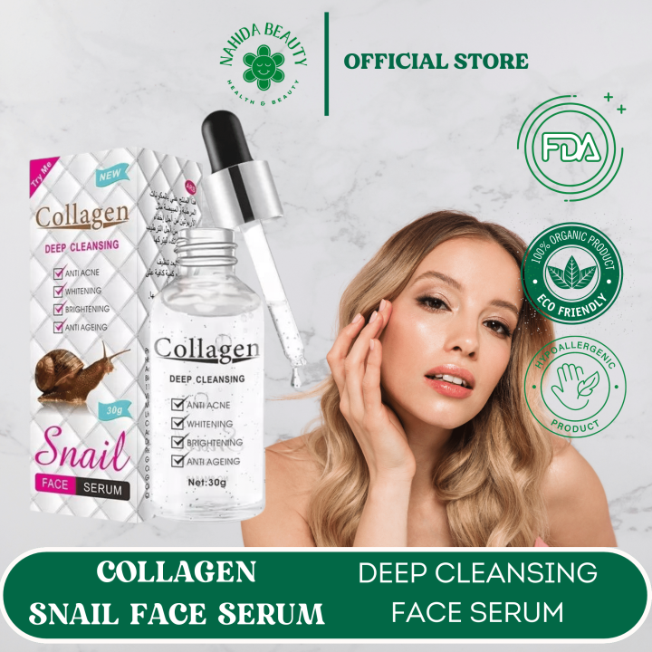 Facial Snail Oil Collagen Snail Essence Anti-Aging Whitening Face Skin ...