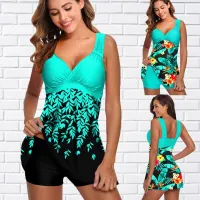 เซ็กซี่พิมพ์2ชิ้น2022ชุดว่ายน้ำ Tankini ชุดว่ายน้ำขนาดใหญ่ผู้หญิงดอกไม้ Vintage Bodysuit ชุดว่ายน้ำชุดว่ายน้ำใหม่