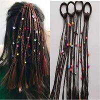 【CW】 1pc Children Wig Braids Multi-color Clip Kids Elastics Hair Bands Accessories Korean Rope