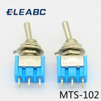 5pcs Mini MTS 102 3 Pin SPDT ON ON 6A 125VAC Miniature Toggle Switches