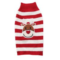 Pet Dog Sweater Pet Clothes Puppy Cat Winter Warm Clothes Turtleneck Christmas Reindeer Pattern for Small Dogs