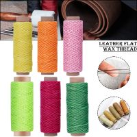 【YD】 50M 0.8Mm Thickness Waxed Thread Leather Cord Diy Handicraft Hand Stitching Flat Sewing