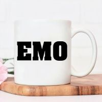 Emo Network Language Coffee Mug Trend Language Ceramic Mug Sad Words Water Cup Fashion Female Mugs Juice Mugs