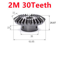 1PCS Bevel Gear 2M 30ฟัน 45 # เหล็กด้านในรู 14mm/15mm/16mm/18mm/20mm Gear 90 องศาตาข่ายมุมเหล็กเกียร์สกรู M5-BIANO