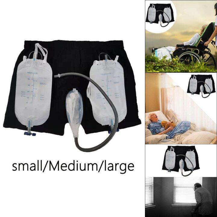 Incontinence Underwear Portable Silicone Pants Urinal Collector Male